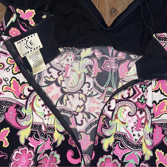 ICE Maxi Dress Women’s XL 12 Babydoll Psychedelic Y2K 90’s - Picture 7 of 8